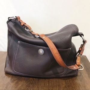 COACH Chelsea Brown Pebble Leather Shoulder Bag